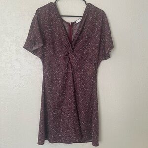 Emory park maroon floral dress